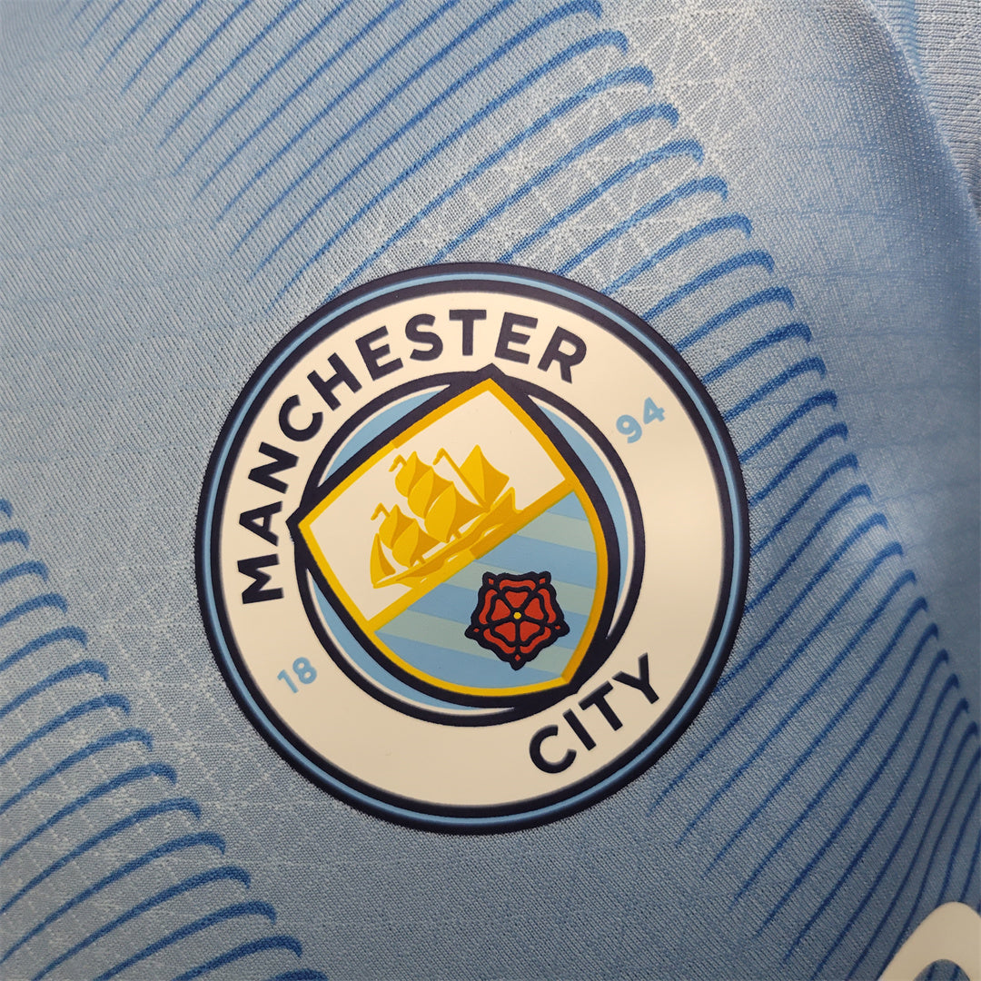 MANCHESTER CITY 2023 - 2024 HOME JERSEY PLAYER EDITION