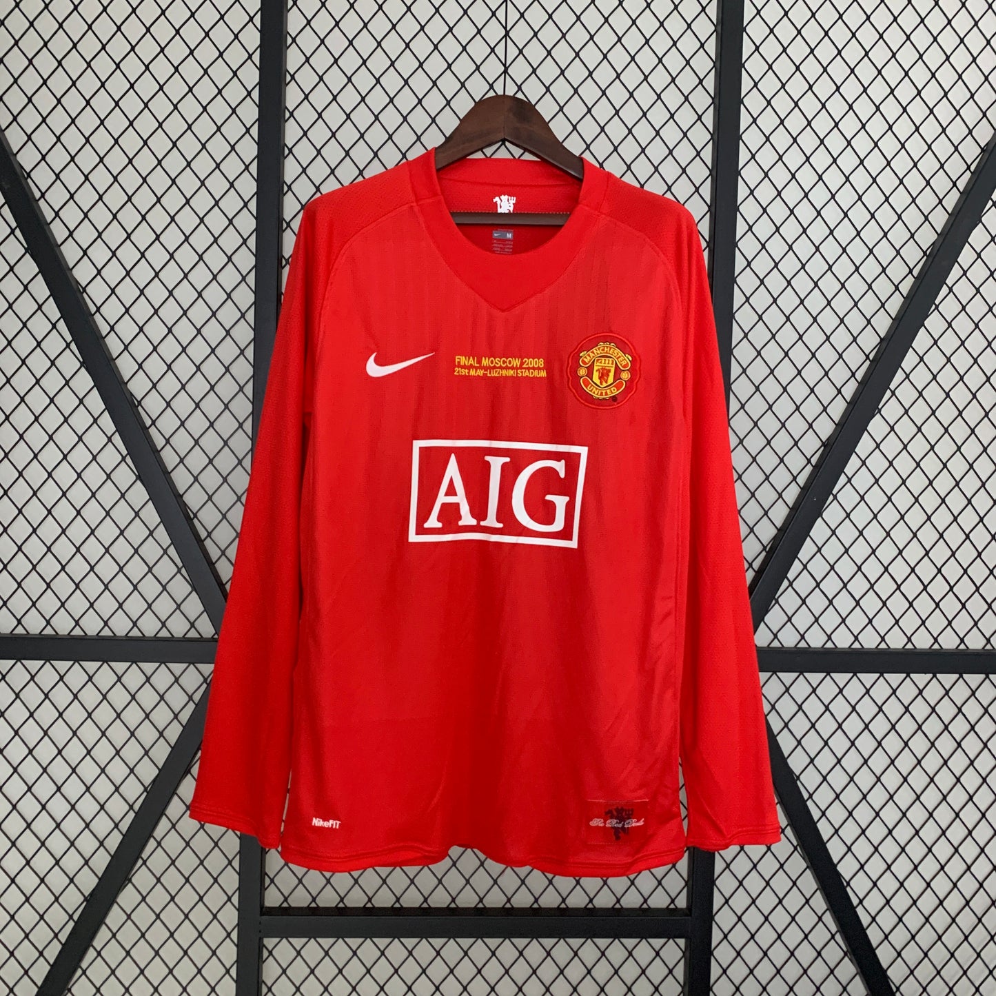 MANCHESTER UNITED CHAMPIONS LEAGUE 2008 FINAL LONG SLEEVED
