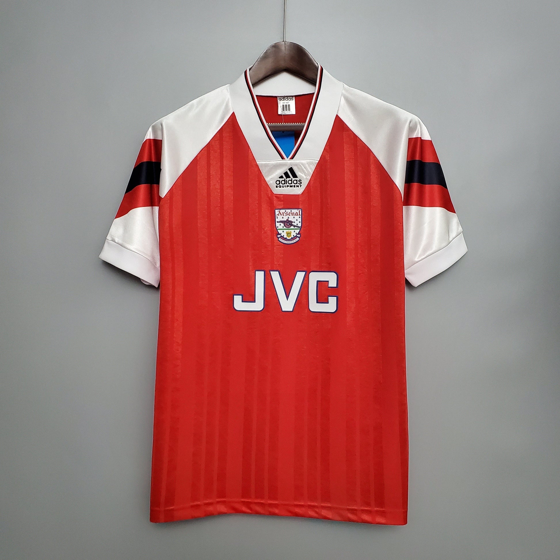 Arsenal Home football shirt 1990 - 1992. Sponsored by JVC