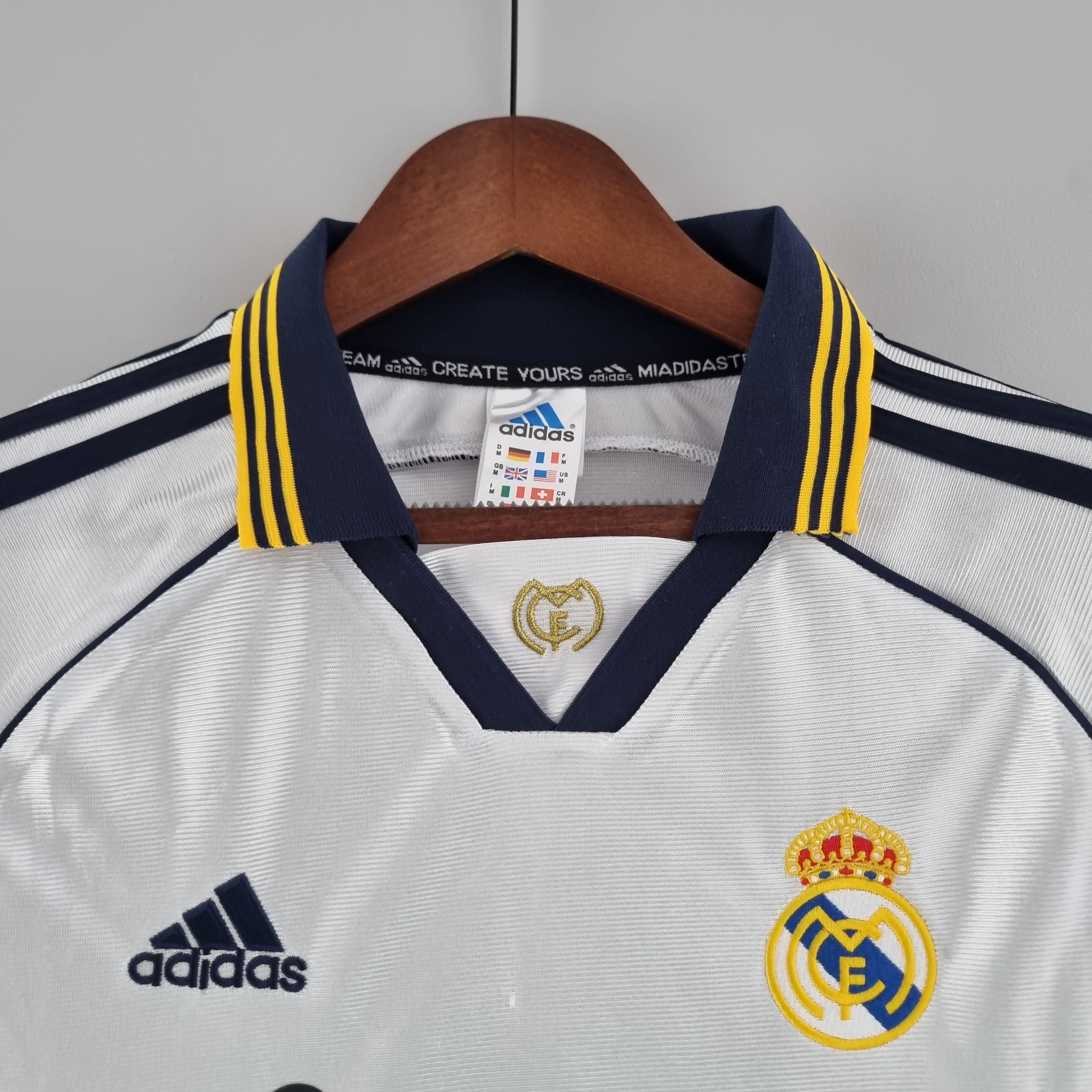 REAL MADRID 2000 2001 HOME JERSEY retrokitshop