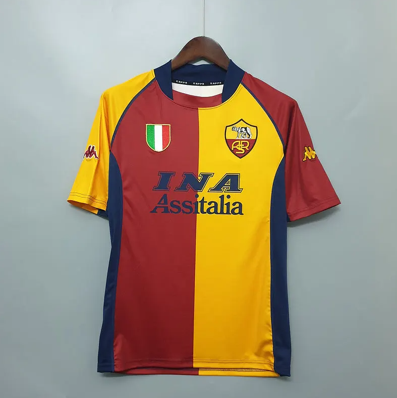 AS ROMA 2000 - 2001 HOME JERSEY – retrokitshop.com