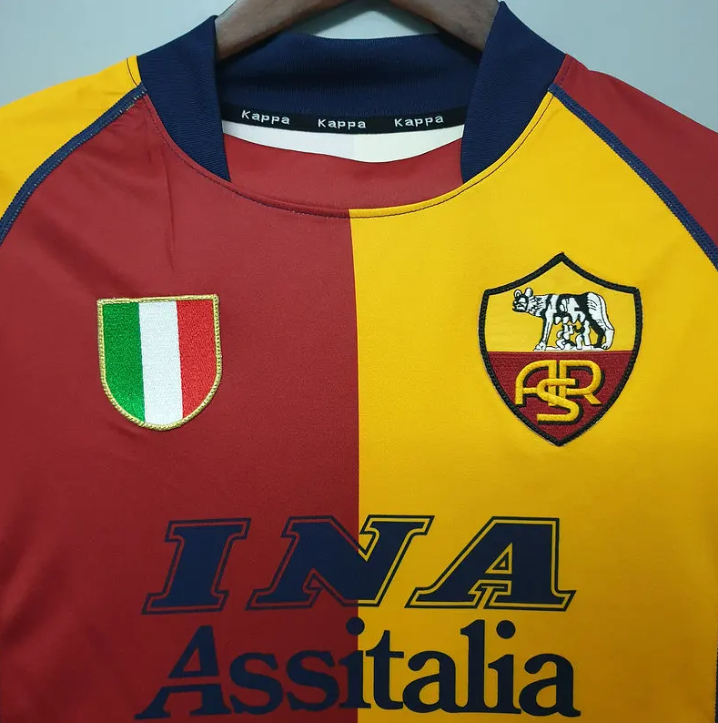 AS ROMA 2000 - 2001 HOME JERSEY – retrokitshop.com AS ROMA 2000 - 2001 HOME JERSEY – retrokitshop.com