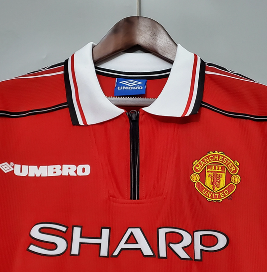 MANCHESTER UNITED 1998 - 1999 HOME JERSEY LONG-SLEEVED